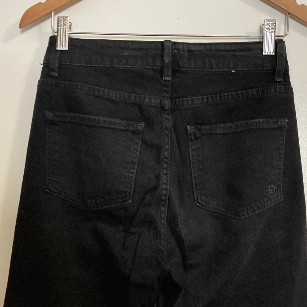 Fidelity Denim women’s twiggy ultra high tapered crop Black Jeans 26 - Picture 5 of 10